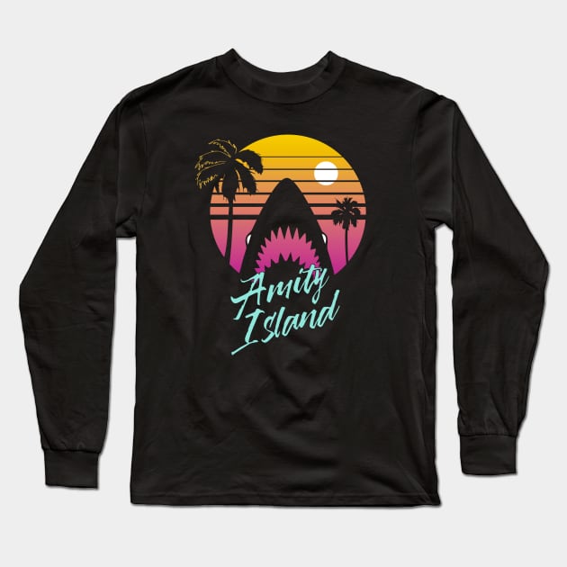 Amity Island Long Sleeve T-Shirt by katiestack.art